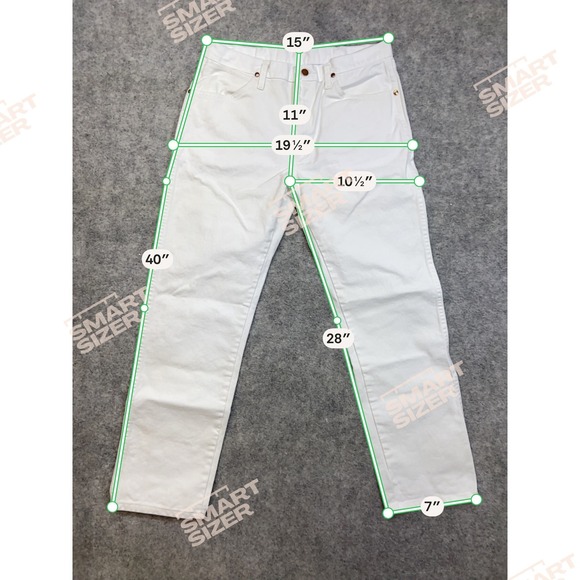 Wrangler Men's White Straight Leg Vintage Denim Jeans Size 33x32 90's - Picture 5 of 6